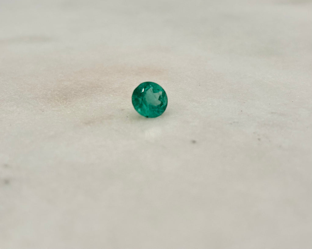 1.39 CARAT 7.16 X 7.10 NATURAL LOOSE COLOMBIAN EMERALD -ROUND CUT