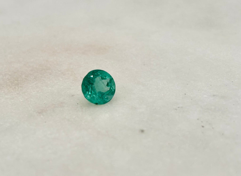 1.39 CARAT 7.16 X 7.10 NATURAL LOOSE COLOMBIAN EMERALD -ROUND CUT