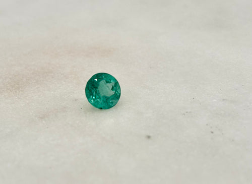 1.39 CARAT 7.16 X 7.10 NATURAL LOOSE COLOMBIAN EMERALD -ROUND CUT